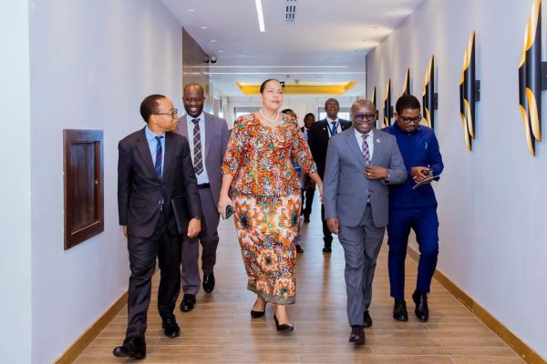 Minister Angellah Jasmine Mbelwa Kairuki arriving at Johari Rotana Hotel in Dar es Salaam and being received by officials ahead of opening the 2026 SADC Shared Satellite Forum on 16 February 2026.