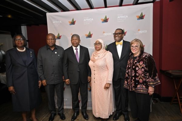 President of the United Republic of Tanzania, H.E. Dr. Samia Suluhu Hassan, addressing participants during the launch of the Global Africa Investment Summit in Dubai.