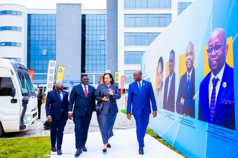 Minister Angellah Jasmine Mbelwa Kairuki arriving at the Ministry of Communication offices in Mtumba Government City, Dodoma, to chair an ICT working session with private sector stakeholders on February 26, 2026.