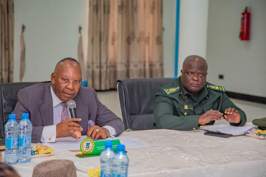 Maj. Gen. (Rtd) Hamis Semfuko delivering opening remarks at the 33rd TAWA Board of Directors meeting in Morogoro on 17 February 2026.