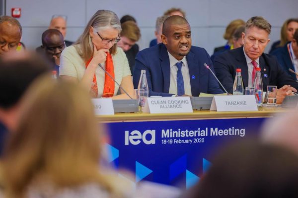 anzania’s Energy Minister Deogratius Ndejembi addressing the International Energy Agency High-Level Ministerial Dialogue in Paris on clean cooking progress, 18 February 2026.