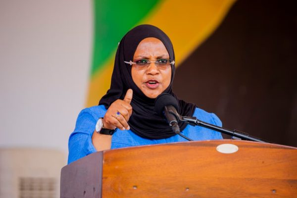 Minister Ashatu Kijaji addressing residents in Same District, Kilimanjaro Region, during a public rally announcing wildlife compensation payments.