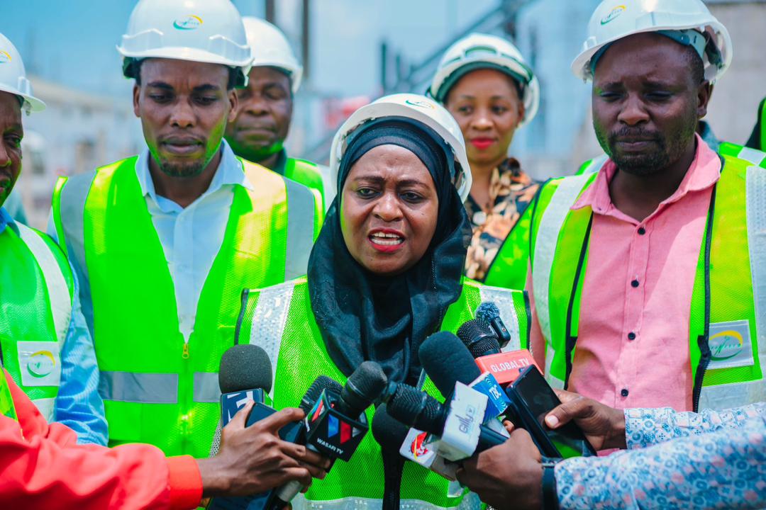 Members of the Parliamentary Standing Committee on Energy and Minerals inspecting power infrastructure at the Kinyerezi natural gas power plant in Dar es Salaam.