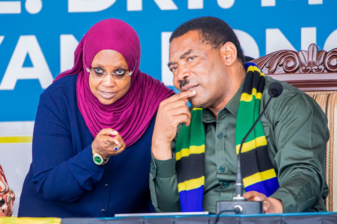Minister for Natural Resources and Tourism Dr. Ashatu Kijaji addressing Longido residents about protecting Enduimet Wildlife Management Area ecosystem in Arusha Region.