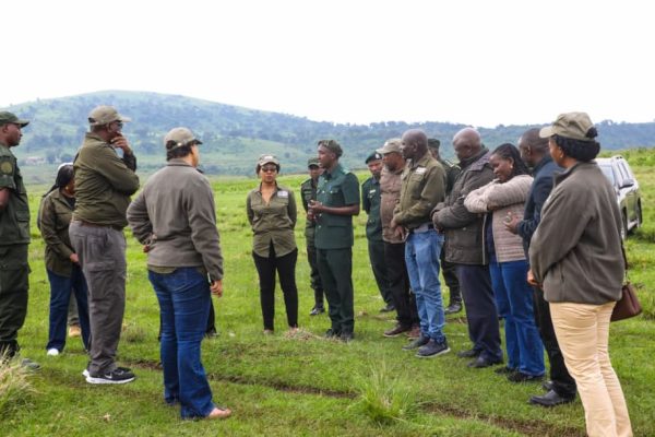 Ngorongoro Board of Directors led by Dr. Harrieth Mtae during an official visit to the Ngorongoro Crater in the rainy season
