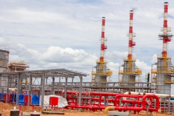 Ministry of Energy officials during an inspection visit of the EACOP project site in Chongoleani, Tanga on February 27, 2026.