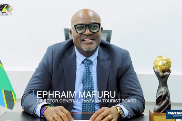 Director General of Tanzania Tourist Board Ephraim Mafuru delivering a World Wildlife Day message emphasizing sustainable tourism and biodiversity conservation.