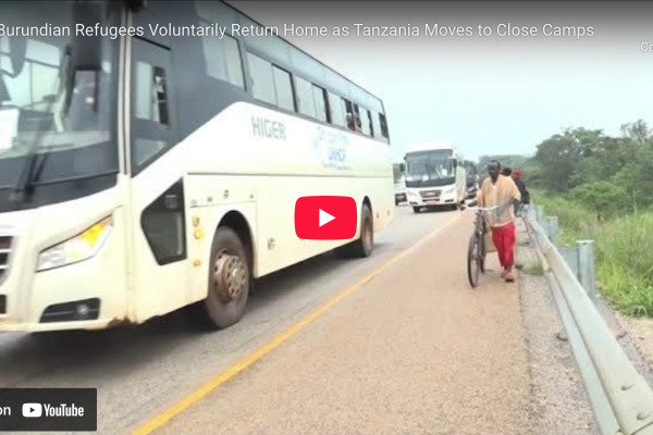 Burundian refugees preparing to depart refugee camps in western Tanzania as part of a voluntary return programme to Burundi