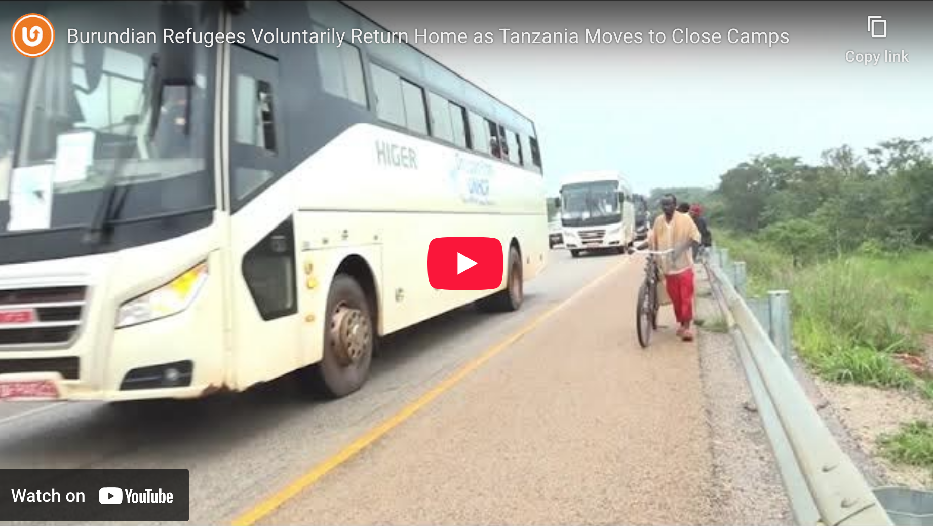 Burundian refugees preparing to depart refugee camps in western Tanzania as part of a voluntary return programme to Burundi