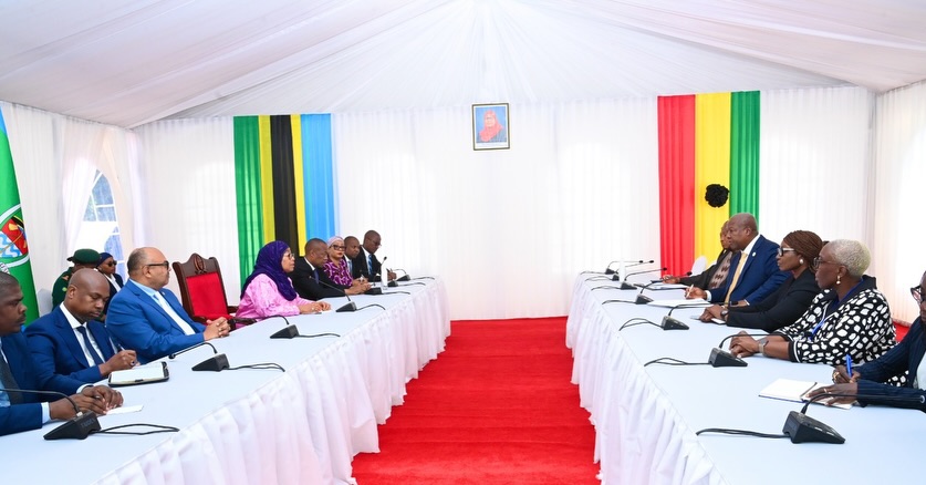 President Samia Suluhu Hassan holding bilateral talks with Ghana President John Dramani Mahama at the Arusha on March 2, 2025.