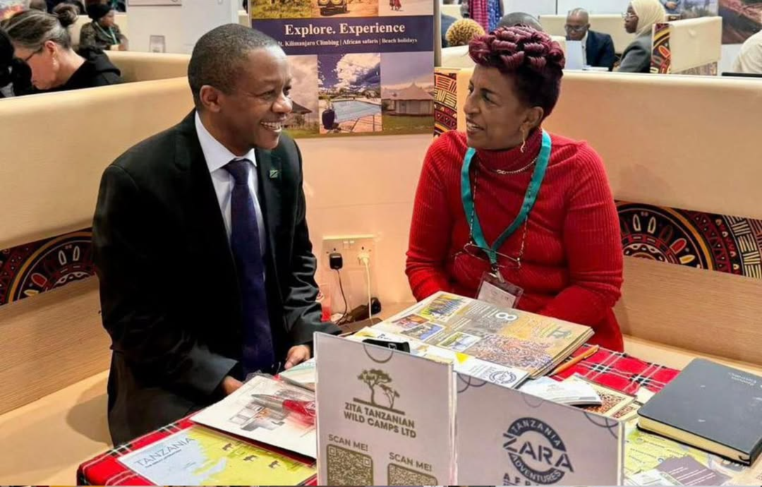 Zara Tanzania Adventures representatives promoting Tanzania tourism at ITB Berlin 2026 international travel trade fair in Berlin, Germany.