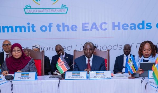 East African leaders attending a closed-door meeting ahead of the 25th East African Community Heads of State Summit at the Arusha International Conference Centre.