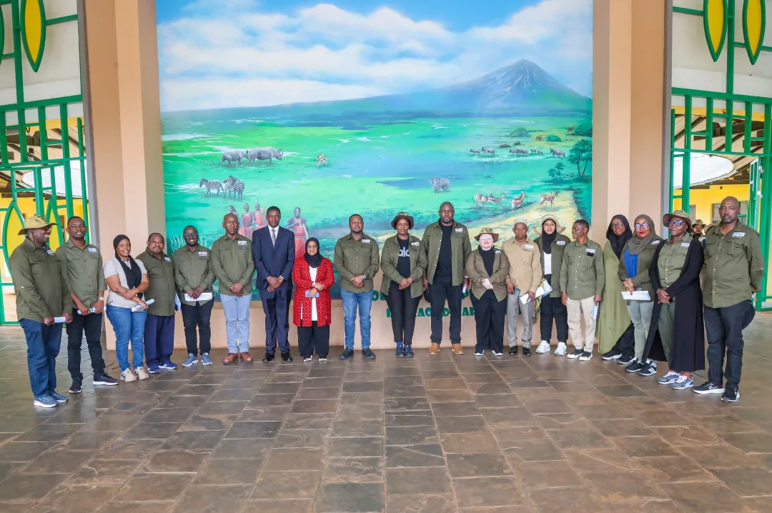 Members of Tanzania’s Parliamentary Committee on Lands, Natural Resources and Tourism visit the Ngorongoro Geopark Museum in Karatu to observe archaeological evidence of early human origins preserved within the Ngorongoro Conservation Area.