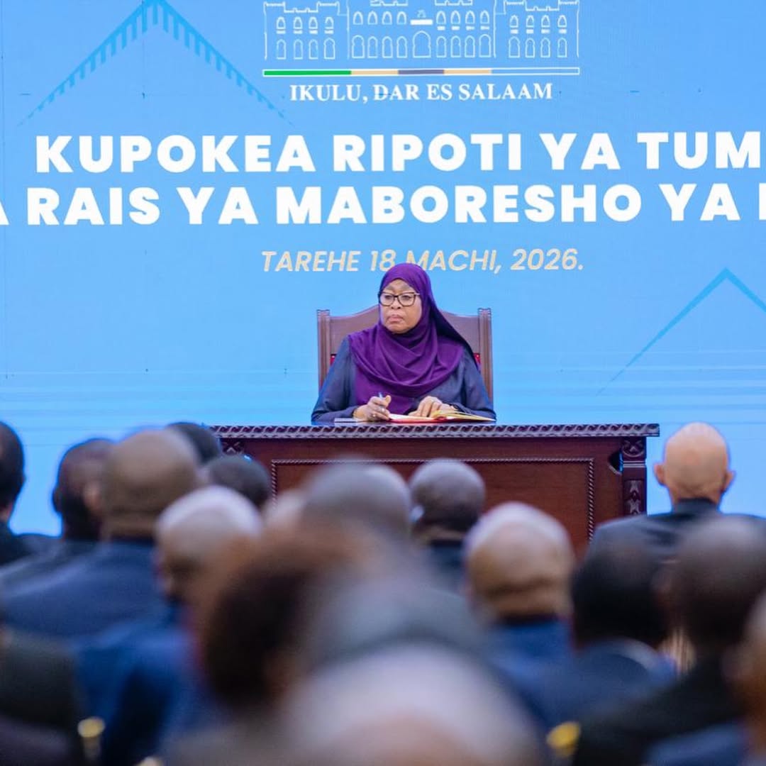 President Samia Suluhu Hassan attending tax reform report ceremony at State House Dar es Salaam