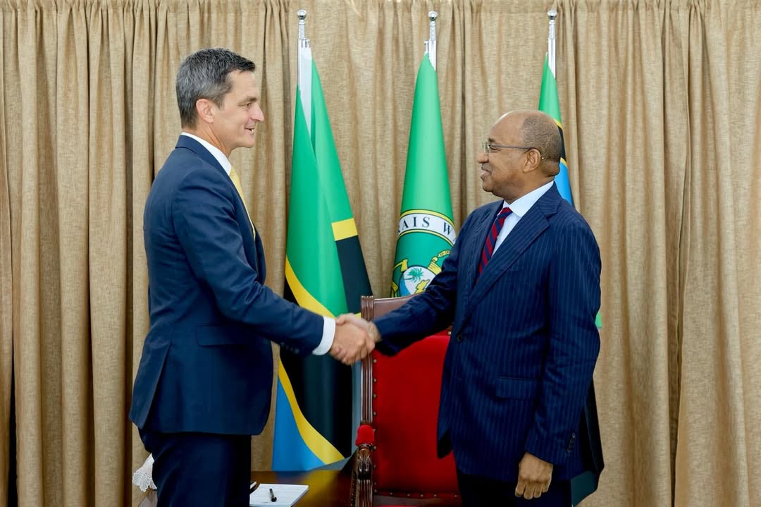 Zanzibar President Hussein Mwinyi meeting U.S. Chargé d’Affaires to discuss investment and business cooperation