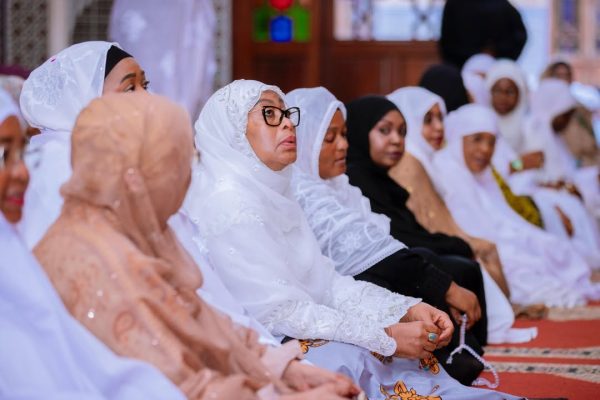 President Samia Suluhu Hassan attending Eid El-Fitr prayers at BAKWATA Grand Mosque in Kinondoni, Dar es Salaam