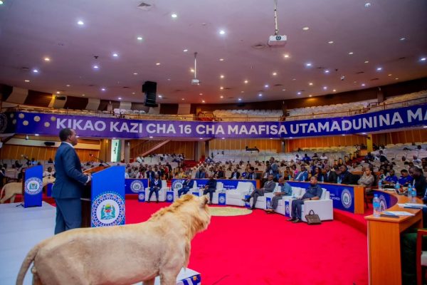 Gerson Msigwa addressing culture and sports officers during a meeting in Arusha on promoting Tanzanian values and unity
