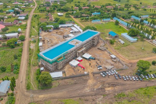 Tanzania Prime Minister Dr. Mwigulu Lameck Nchemba lays the foundation stone for a new academic building and student hostel at Sokoine University of Agriculture’s Mizengo Pinda Campus in Mpimbwe District, Katavi Region.