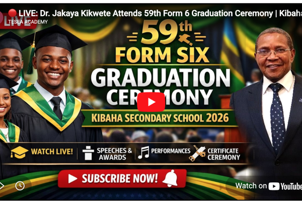 Dr. Jakaya Kikwete Attends the 59th Form Six Graduation Ceremony | Kibaha Secondary School 2026 Welcome to our LIVE STREAM of the prestigious 59th Form Six Graduation Ceremony at Kibaha Secondary School, graced by the presence of Former President of Tanzania and Kibaha Secondary Alumni, Dr. Jakaya Mrisho Kikwete. 🇹🇿🎓 This remarkable event celebrates academic excellence, discipline, and the bright future of the Class of 2026. Join us as we witness inspiring speeches, student achievements, and memorable moments from one of Tanzania’s leading secondary schools.
