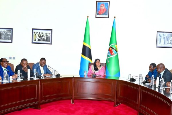 President Samia Suluhu Hassan meeting with presidential and running mate candidates from 16 political parties at the State House in Dar es Salaam on March 31, 2026