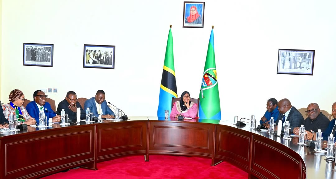 President Samia Suluhu Hassan meeting with presidential and running mate candidates from 16 political parties at the State House in Dar es Salaam on March 31, 2026