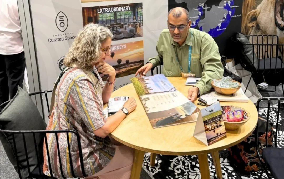 Miracle Collection team showcasing Tanzania’s luxury tourism experiences at WTM Africa, engaging with global travel partners and industry stakeholders.