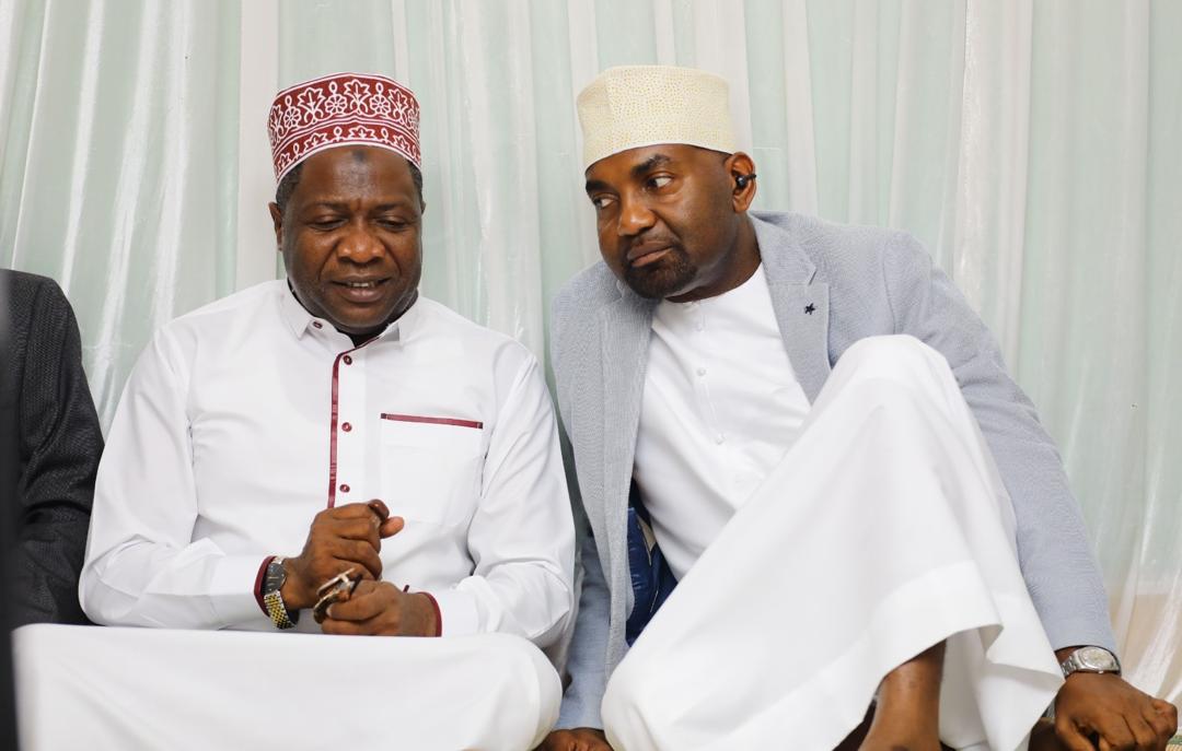 Tanzanian leaders attending memorial prayers at CCM Kisiwandui in Zanzibar honoring Abeid Amani Karume on the 54th anniversary of his passing