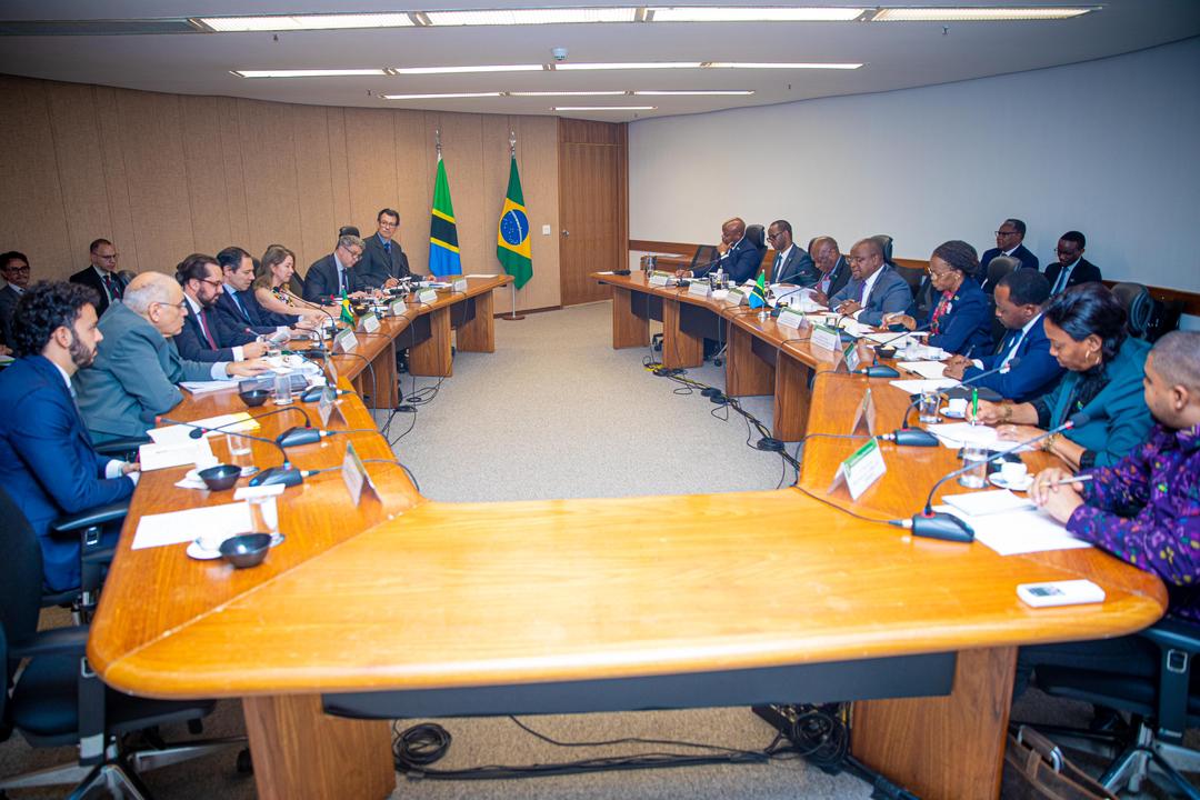 Delegations from Tanzania and Brazil meeting in Brasília to strengthen diplomatic cooperation and bilateral relations.