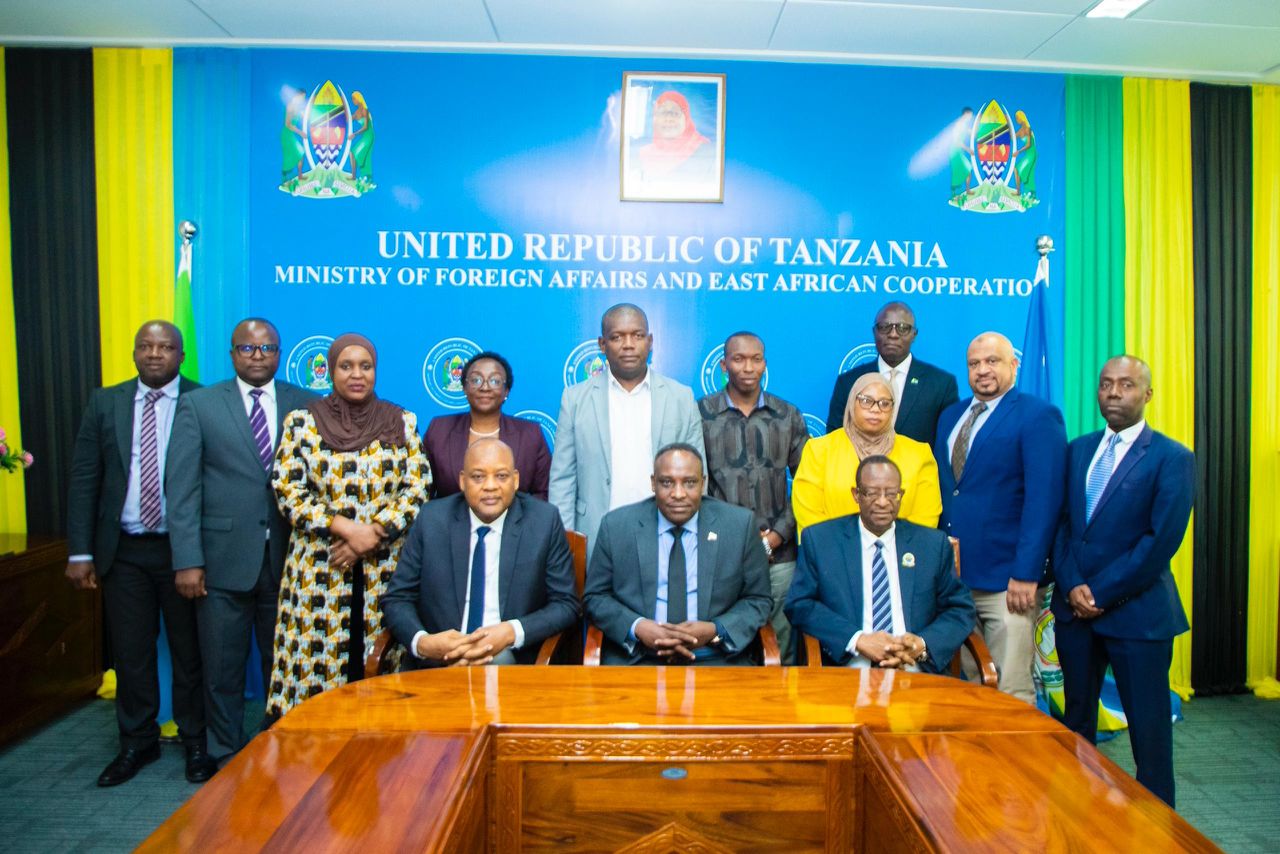 James Millya addressing Tanzanian EALA Members of Parliament during a strategic meeting organized by the Ministry of Foreign Affairs and East African Cooperation in Dar es Salaam.