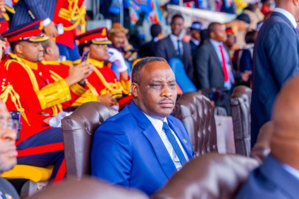 Hon. James Millya attending the 40th anniversary celebrations of King Mswati III at Somhlolo Stadium in Eswatini, representing President Samia Suluhu Hassan alongside African leaders.