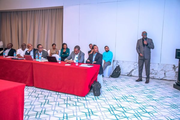 Director General of the Tanzania Tourist Board, Mr. Ephraim Mafuru, presenting Tanzania’s tourism and investment opportunities during an engagement involving former football legend Rio Ferdinand.