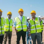 Managing Director of Tanzania Electric Supply Company, Mr. Lazaro Twange, inspecting the 400kV Chalinze–Dodoma electricity transmission project designed to transport power from the Julius Nyerere Hydropower Project to central Tanzania.