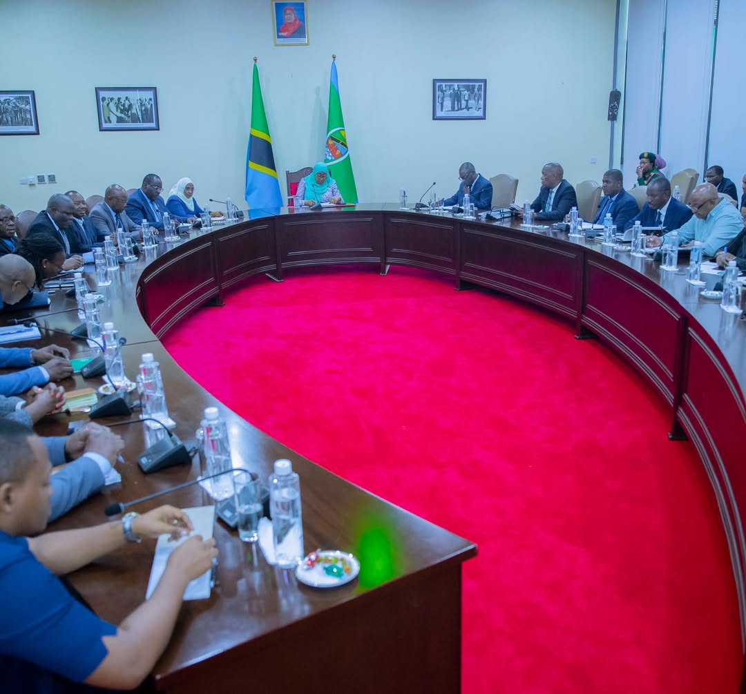 President Samia Suluhu Hassan speaking during the presentation of Tanzania’s 2024–2025 National Wildlife Census Report by Minister for Natural Resources and Tourism Ashatu Kijaji at the State House in Dar es Salaam on May 29, 2026.