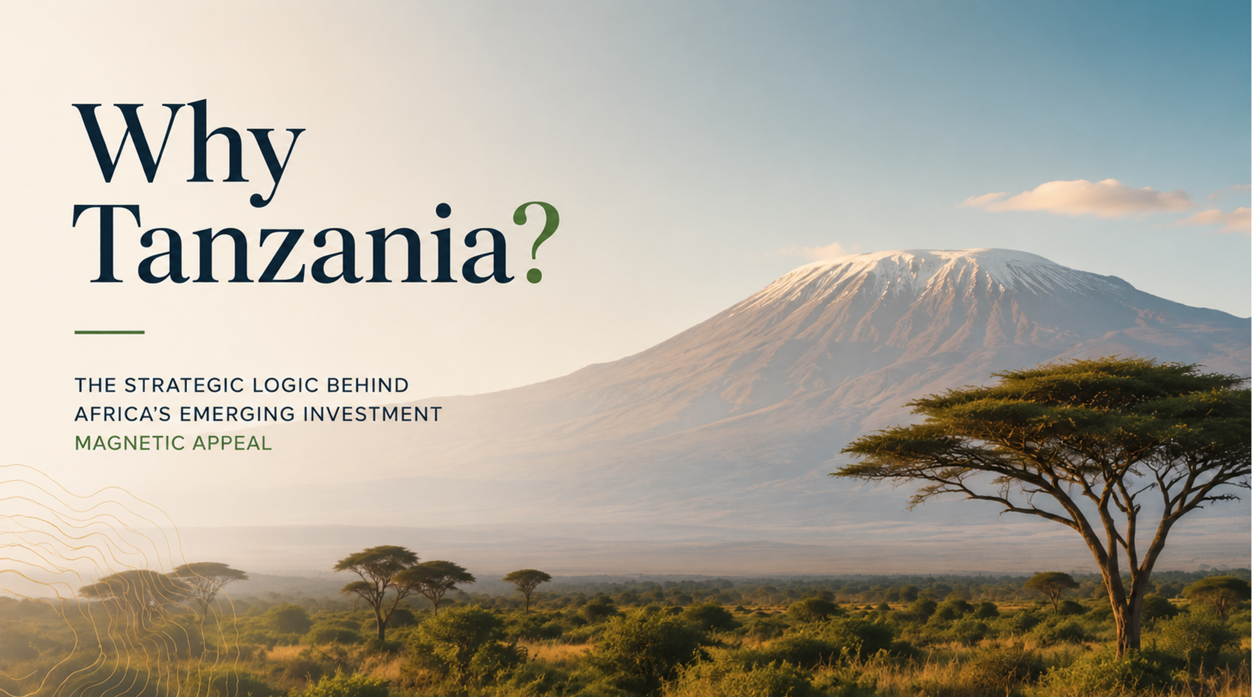A panoramic view of Tanzania highlighting modern infrastructure, ports, natural resources, and economic activity, symbolizing the country’s emergence as a strategic investment destination supported by stability and investor-friendly reforms.