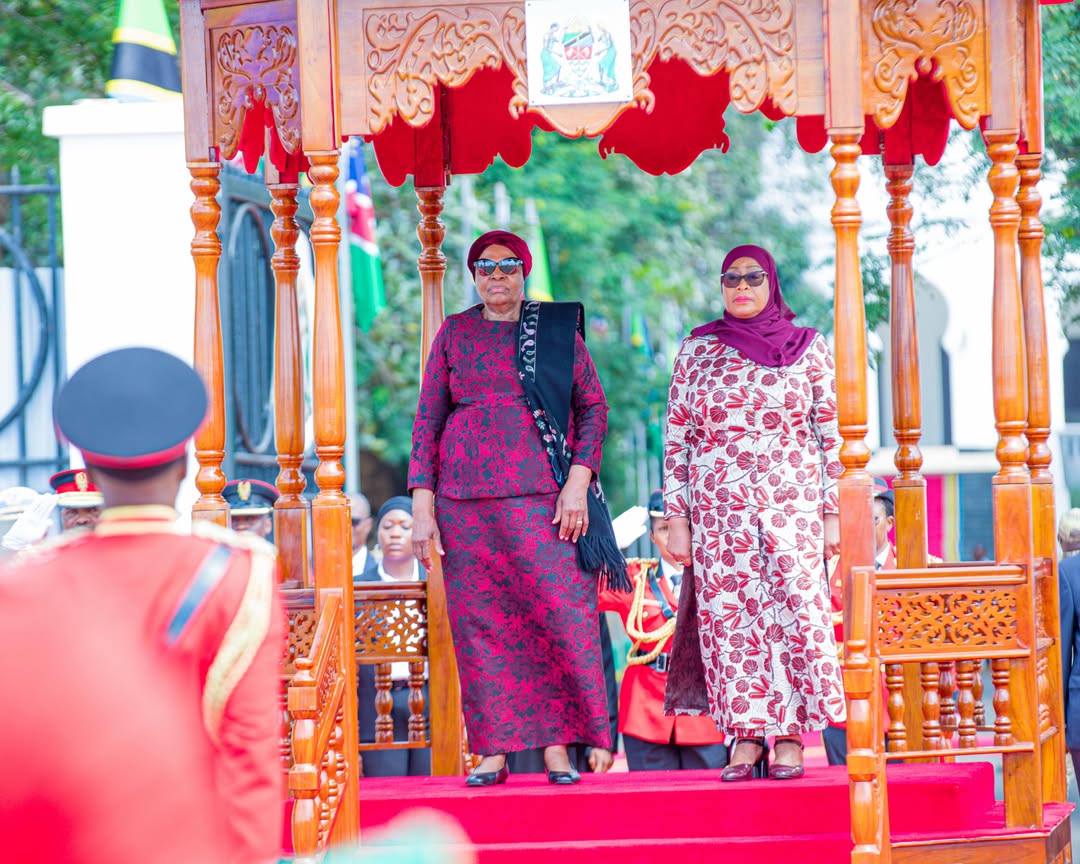 President Samia Suluhu Hassan welcomes Namibian President Dr. Netumbo Nandi-Ndaitwah during a State Visit at State House in Dar es Salaam, marking a historic moment for African diplomacy, regional cooperation, and women’s leadership.