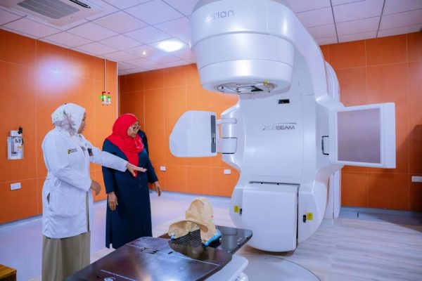 President Samia Suluhu Hassan inaugurates the new Radiotherapy Centre at KCMC Referral Hospital in Moshi to expand cancer treatment services across Tanzania.