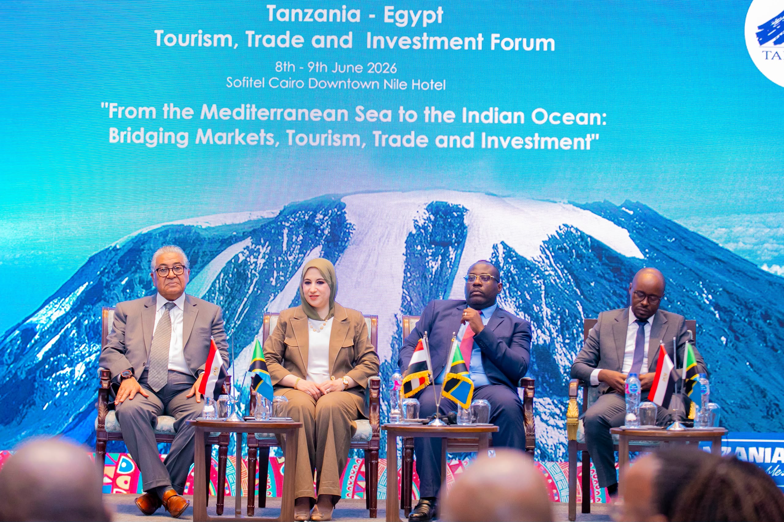 Permanent Secretary Dr. Hassan Abbasi addresses delegates during the Tanzania–Egypt Trade, Investment and Tourism Forum in Cairo, highlighting investment opportunities and strengthening bilateral cooperation between Tanzania and Egypt.