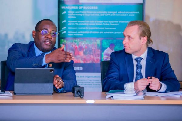 Permanent Secretary Dr. Hassan Abbasi addresses participants during the Second FORLAND Project Steering Board Meeting in Dar es Salaam, focusing on sustainable forest management, green economic growth, and Tanzania-Finland development cooperation.