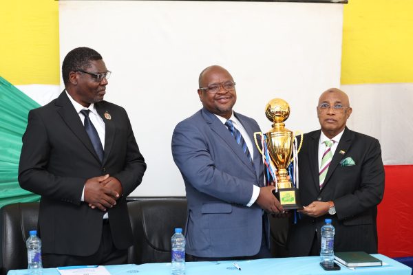 Deputy Minister for Foreign Affairs Dr. Ngwaru Jumanne Maghembe addresses participants during the lecture commemorating the 51st Independence Anniversary of the Union of the Comoros in Dar es Salaam.